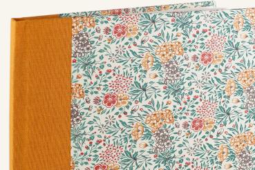 hardcover notebook orange blossoms handcrafted from germany Papeterie Schreibweise